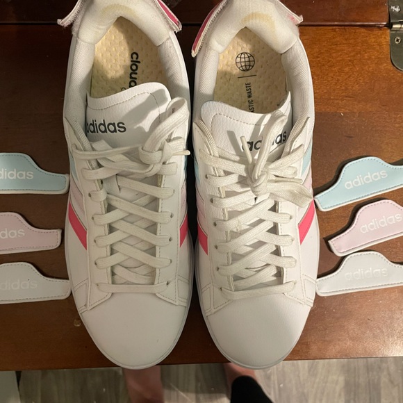 Adidas Grand Court 2.0 Tennis Shoes | Women’s Size 10 | Interchangeable Heels - Picture 1 of 10